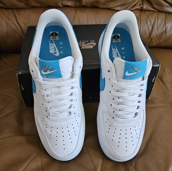 (😎SOLD😎)... Men's Nike Air Force 1 '07 Low 'Hare Space Jam' Size 9 - Picture 2 of 16